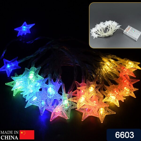 28 LED / Star 3.9 Meter Star Shape Led Light Battery Operated with Flashing Modes for Home Decoration, Kids Room, Waterproof Diwali & Wedding LED Christmas Light Indoor and Outdoor Light ,Festival Decoration (Multicolor Battery Not Included 3.9Mtr) - Image 2