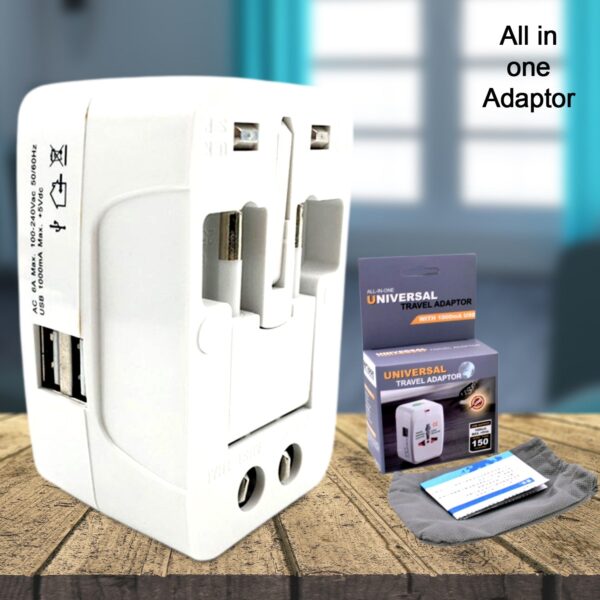 All-in-One Universal Worldwide Travelling AC Adaptor Plug (AU / UK / US / EU) International Power Charger Electric USB Power Plug Socket Adapter Converter (1 Pc) - Image 2
