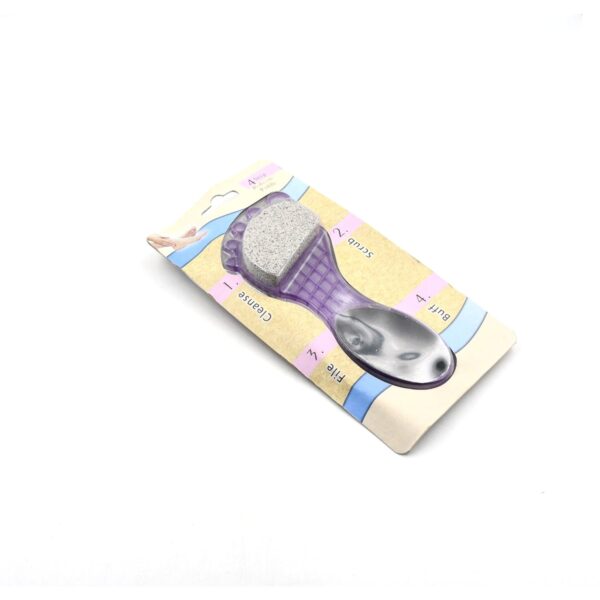 4 in 1 Pedicure Tool for Rough & Dry Feet Dual-Sided with Pumice Stone Soft Brush Steel Scrubber & Emery File Softens Hard Foot Corns & Calluses Cleanses & Smoothens Dull Feet - Image 4