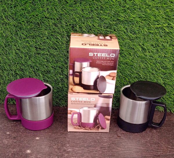 Stainless Steel Coffee/Tea Cup, Stainless Steel Lid Cover Hot Coffee/Tea Mug Hot Insulated Double Wall Stainless Steel, Coffee and Milk Cup with Lid & Handle Easy To Carry - Coffee Cup (1 Pc) - Image 8