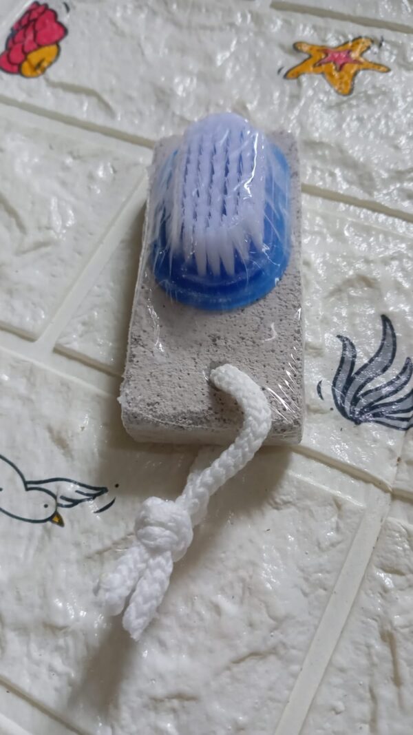 Hand and Foot Brush with pumice stone to Remove Dead Skin & Callus Stone Foot Scrubber Pedicure Brush For Dead Skin - Image 6