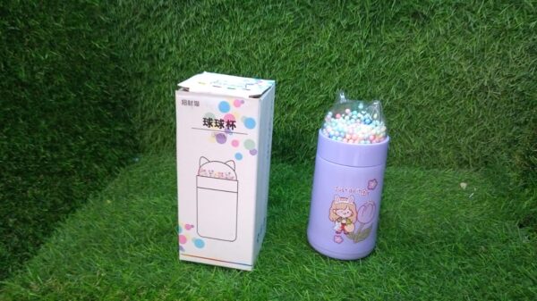 Girl Glass Water Bottle for School with Kid Sparkle Strap Cat Lid Sequins Glitter Glass Cup Birthday Gift Children 350ml (MOQ :- 75 pc) - Image 7