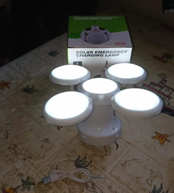 Solar Multi-Functional Emergency LED Light Bulb with USB Charging, LED camping lamp, camping lamp, USB rechargeable, 5 brightness light modes, foldable camping light, SOS IP65 waterproof camping light, blackout emergency equipment, camping gadgets - Image 13