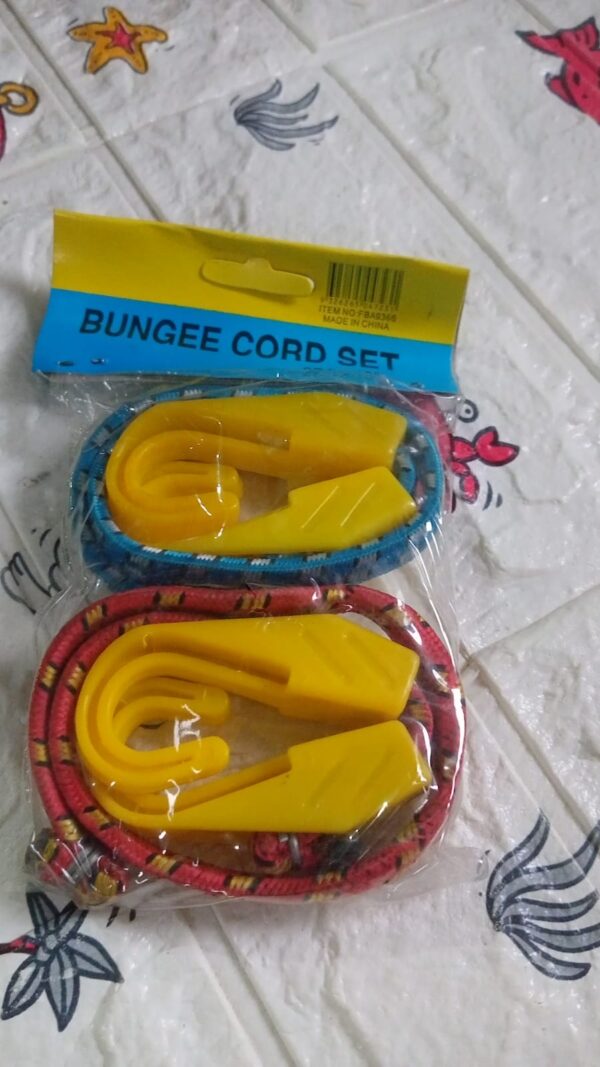 Multipurpose Ultra Flexible Bungee Rope, Luggage Strap, Bungee Cord With And Plastic J Shape Hooks (2 Pc) - Image 7
