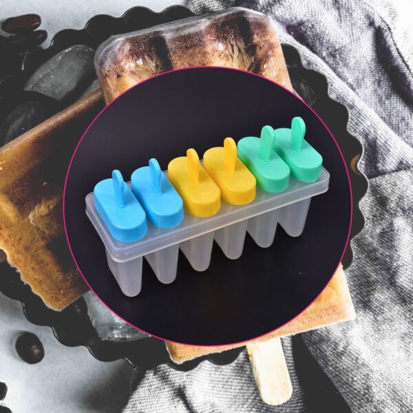 Ice Candy Maker Upgrade Popsicle Molds Sets 6 Ice Pop Makers Reusable Ice Lolly Cream Mold Home-Made Popsicles Mould with Stick - Image 5